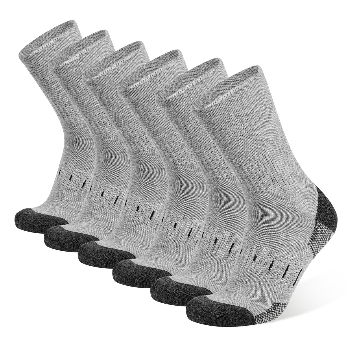 BUDERMMY Mens Socks Cushioned Work Socks Walking Socks Womens Crew Athletic Socks for Outdoor Hiking Trainer Running