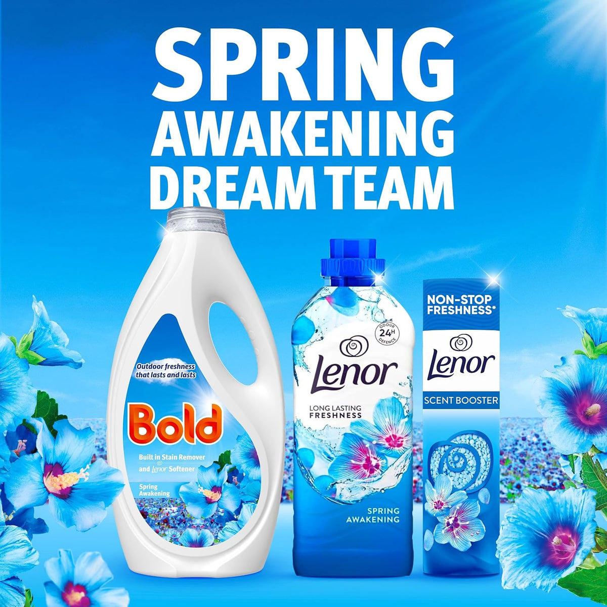 Bold Washing Liquid Laundry Detergent 87 Washes, 2.697L, Spring Awakening