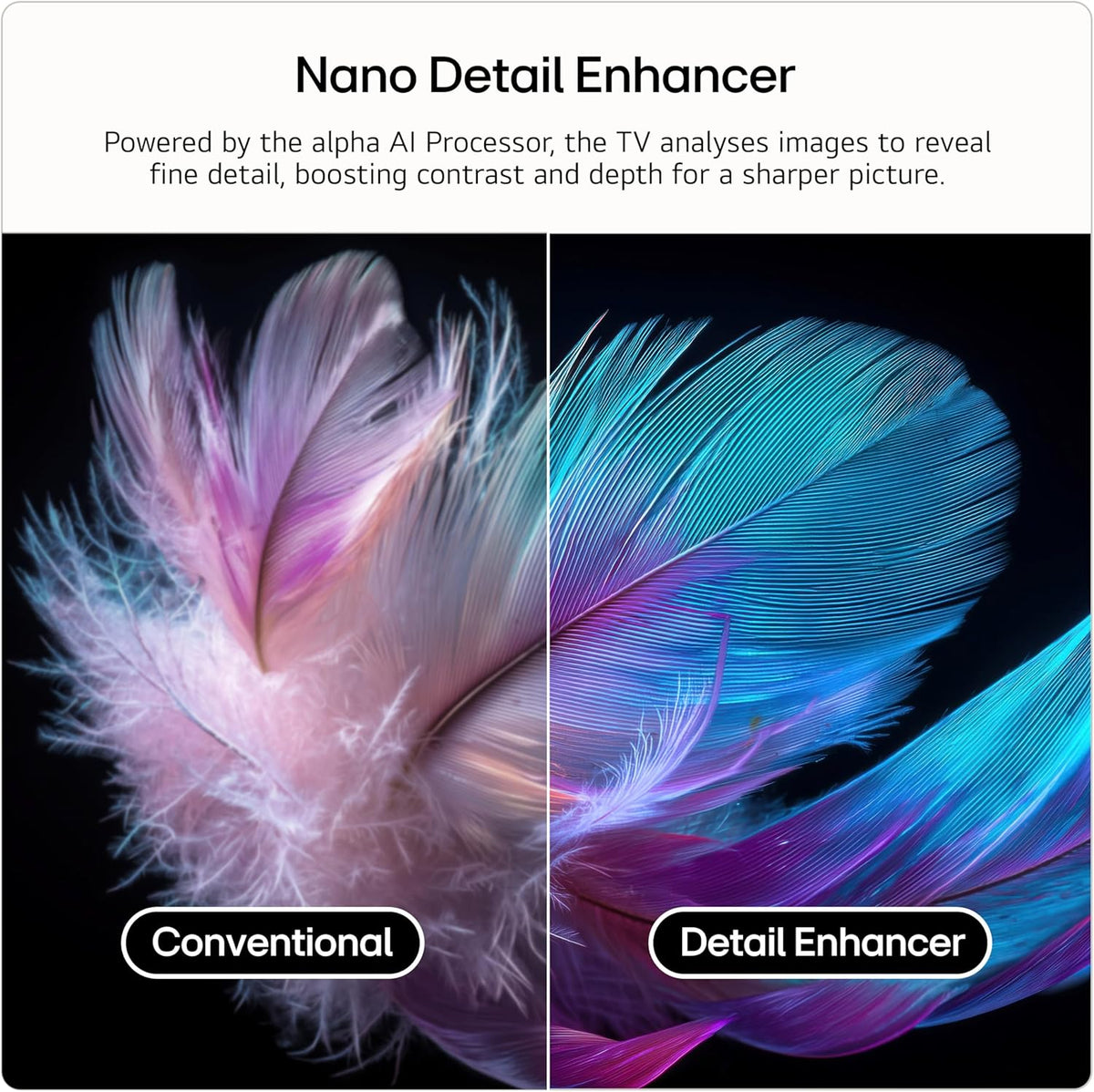 LG 50NU800B6LC Nano UHD AI NU80 4K Smart TV, α7 Processor Gen9, 60Hz, HDR10, Filmmaker Mode™, Google Cast, Apple AirPlay 2, Model Year 2026