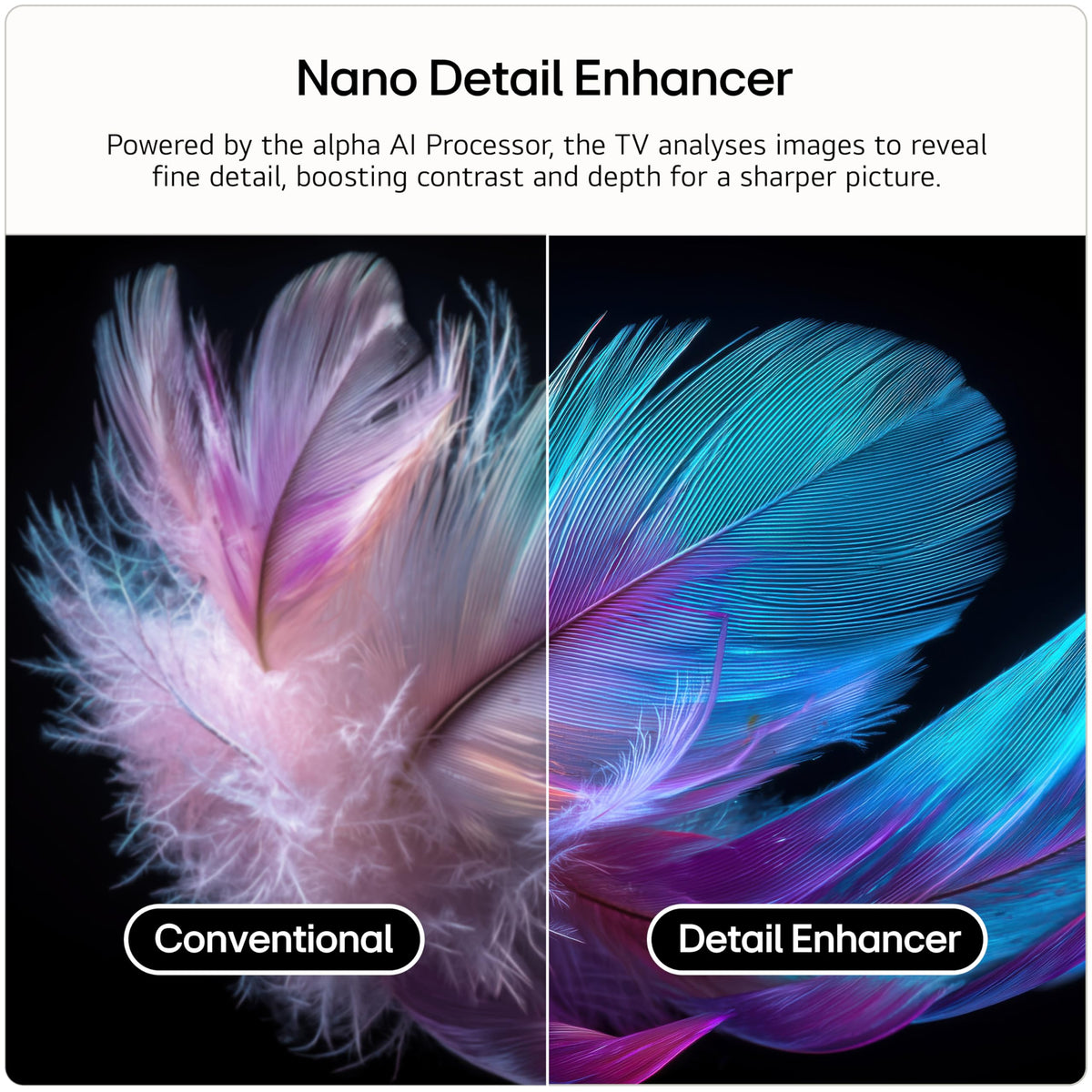LG 50NU800B6LC Nano UHD AI NU80 4K Smart TV, α7 Processor Gen9, 60Hz, HDR10, Filmmaker Mode™, Google Cast, Apple AirPlay 2, Model Year 2026