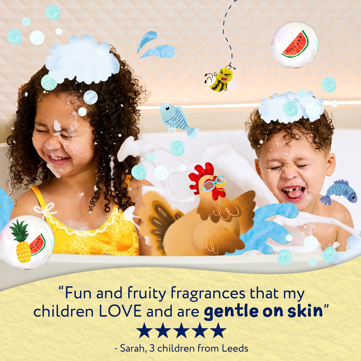 Childs Farm Kids Hair & Body Wash, Sweet Orange | Tear-free, Gently Cleanses | Suitable for Dry, Sensitive Skin, 250ml