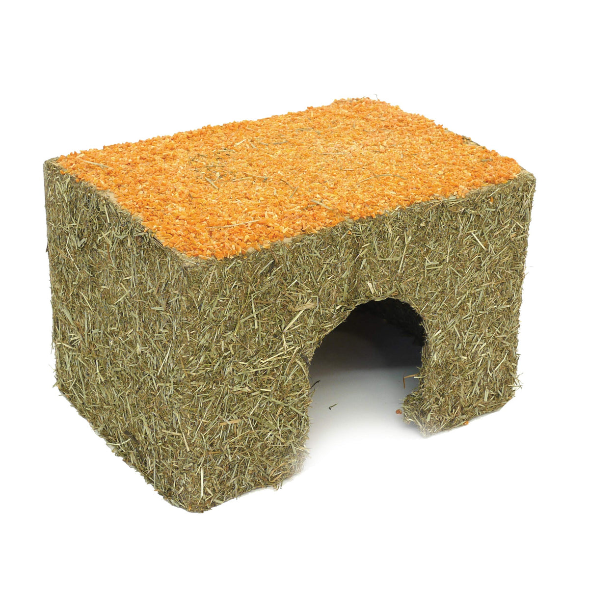 Rosewood Naturals Medium Carrot Cottage for Small Animals - Edible Toy, Hay House, Den and Hideout for Guinea Pigs, Chinchillas, Rats and Degus