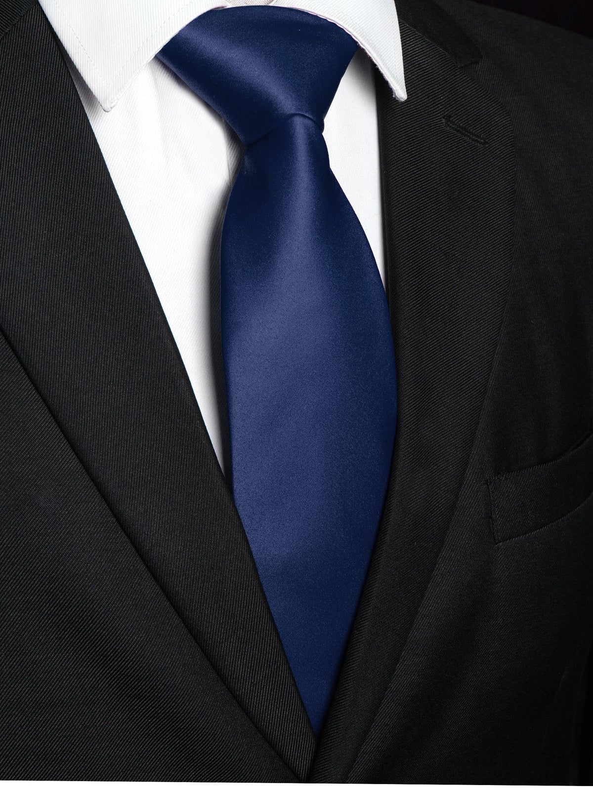 RBOCOTT Solid Color Tie Mens Necktie for Business and Wedding Party