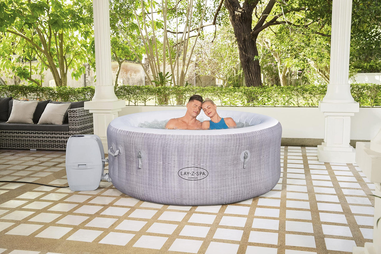 Lay-Z-Spa Boracay Smart Signature AirJet Inflatable Hot Tub with App-Control 2-4 person