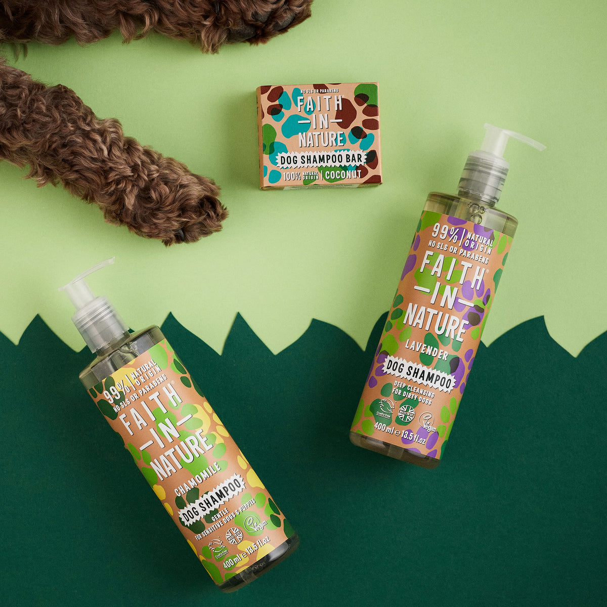 Faith In Nature Natural Chamomile Dog Shampoo, Vegan & Cruelty Free, No SLS,Silicones or Parabens, Gentle, For Sensitive Dogs and Puppies, 400ml