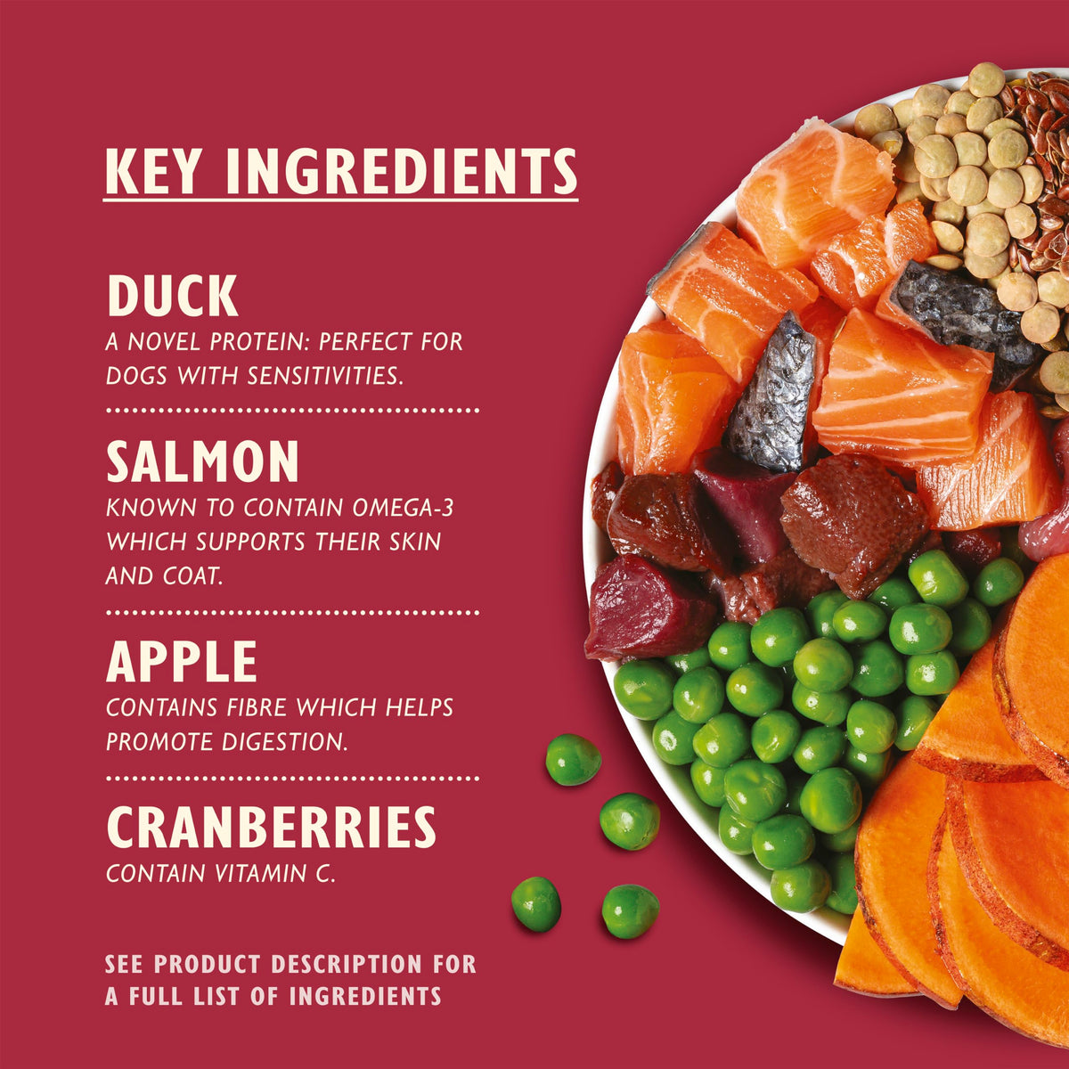 Lily's Kitchen Made with Natural Ingredients Adult Dry Dog Food Chicken & Duck Grain-Free Recipe 2.5kg Bag