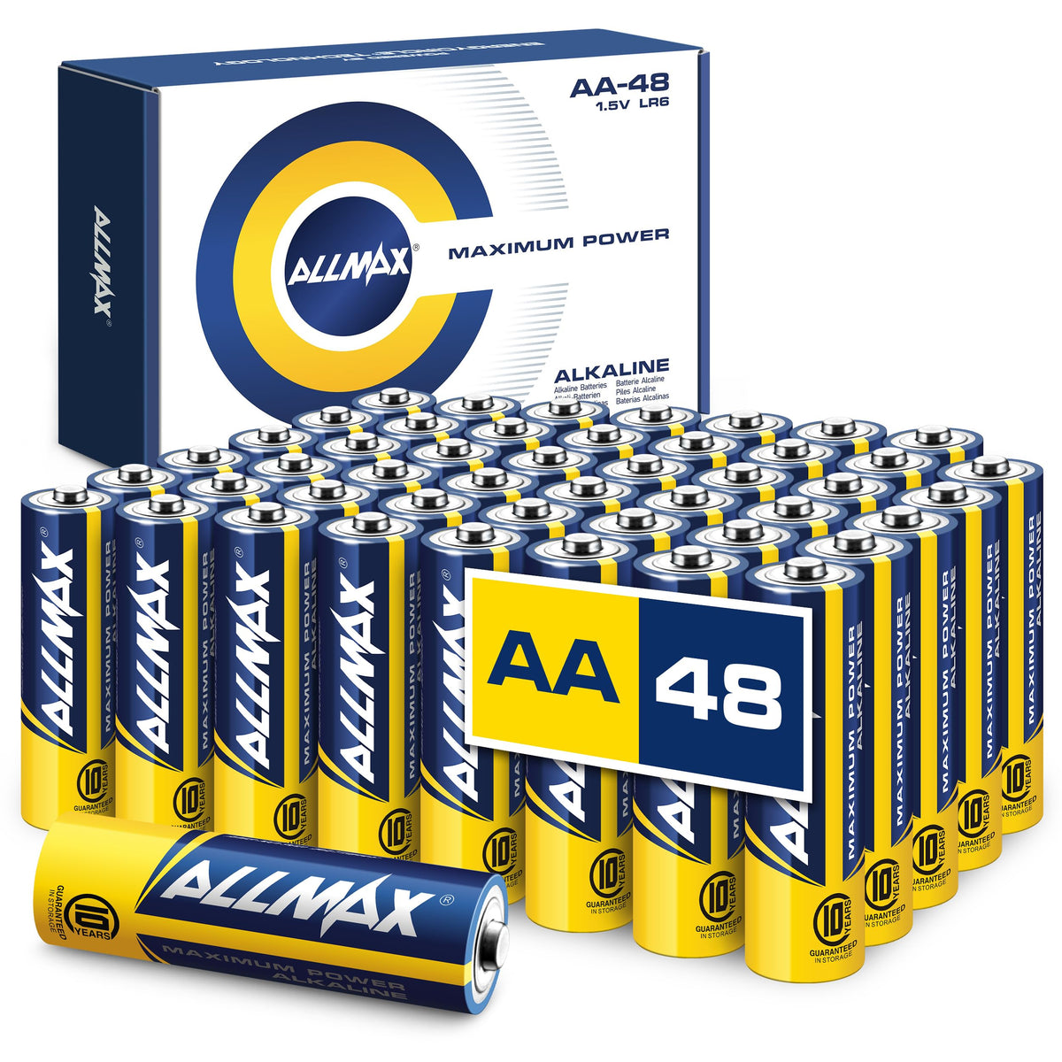 Allmax AA (LR6) Maximum Power Alkaline Batteries (24 Count) – 1.5V