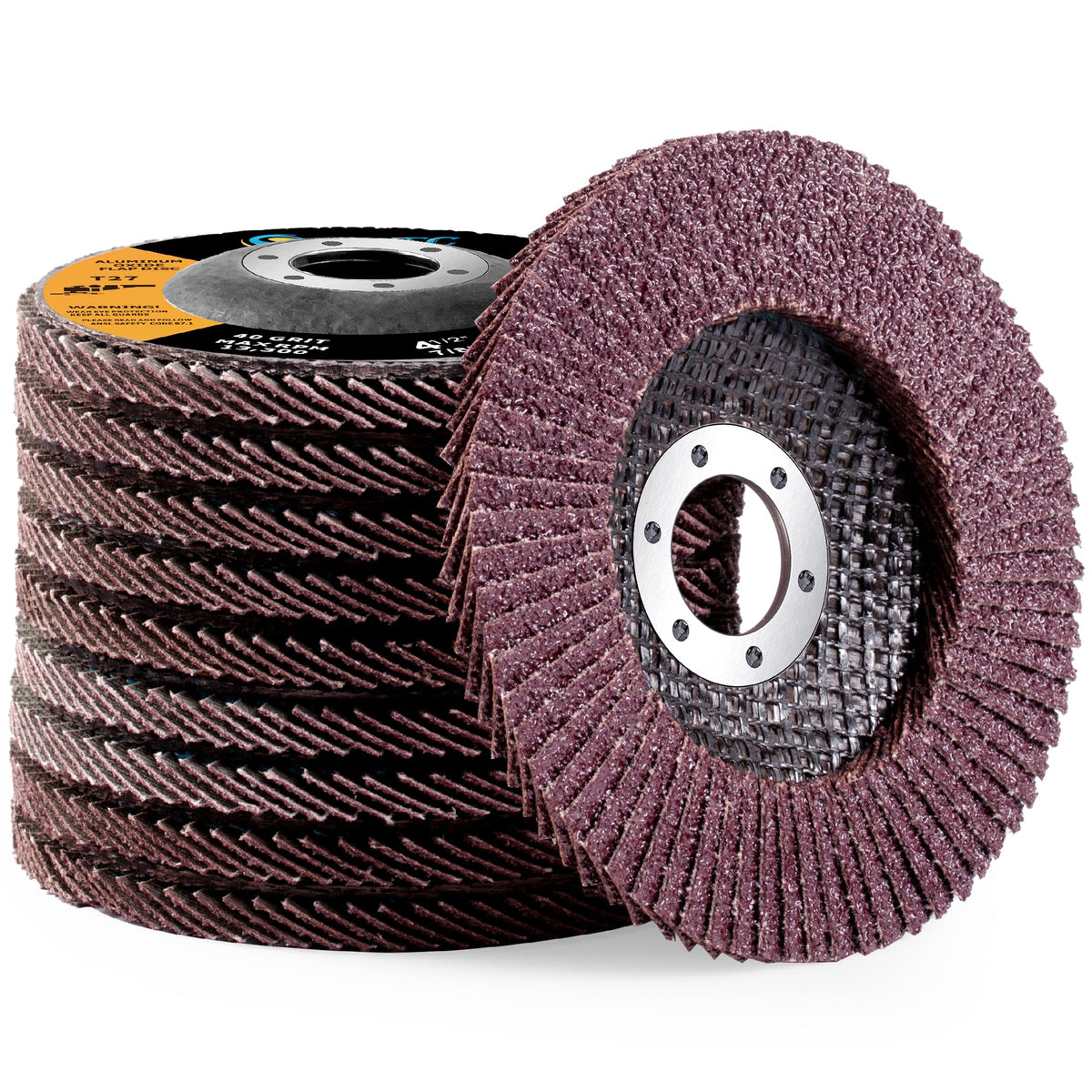 SATC Flap Discs 115mm 10 Pack Grinding Discs 120 Grit for Angle Grinder to Sanding Grinding Metal Wood