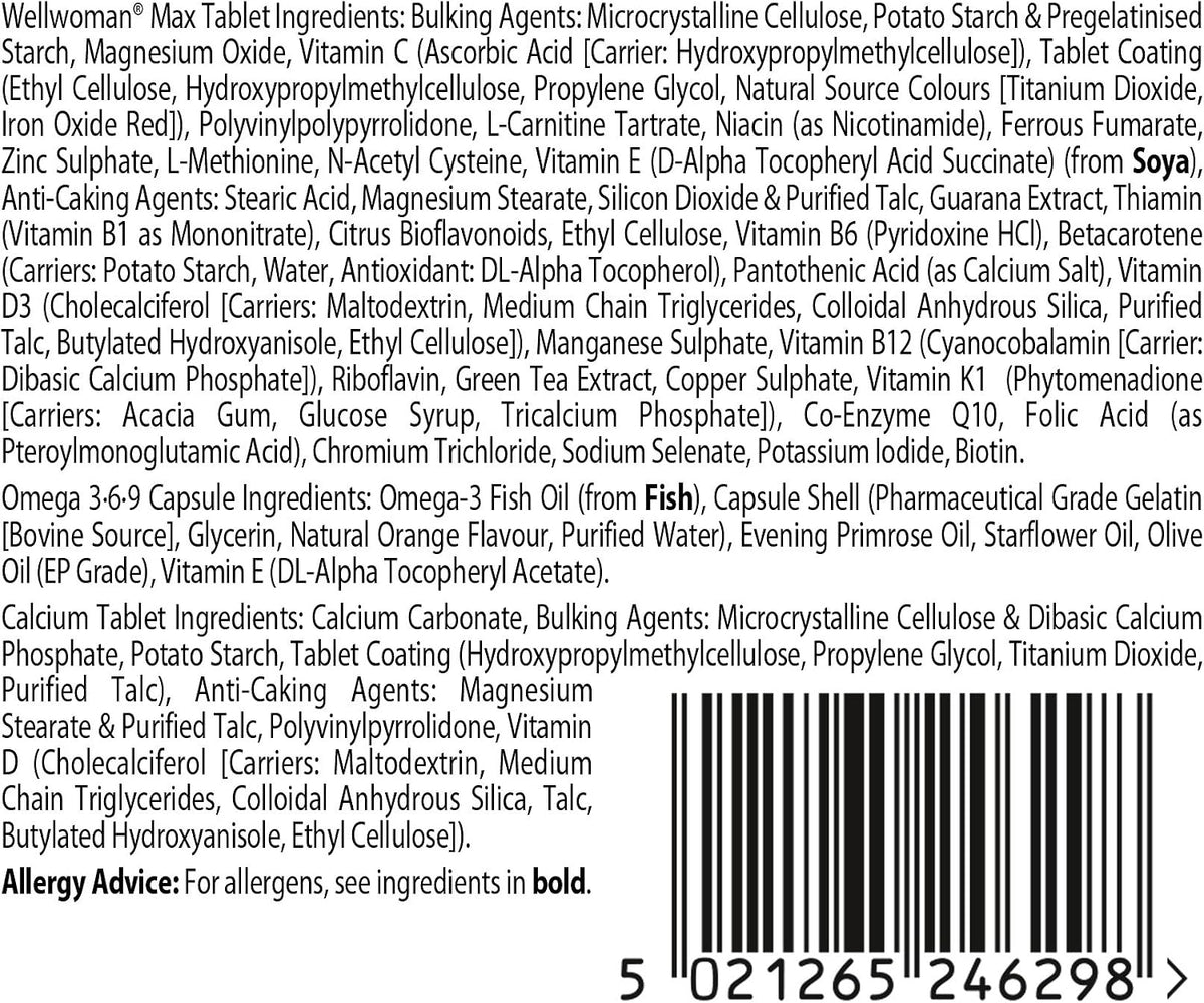 Wellwoman Max Multivitamin Tablets for Women,84 Count (Pack of 1)