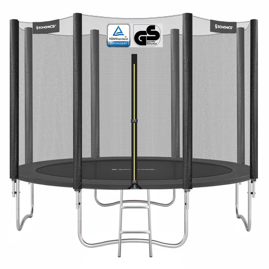 SONGMICS 10ft Children's Outdoor Trampoline with Safety Net & Ladder — Max 100 kg | 2-Year Warranty