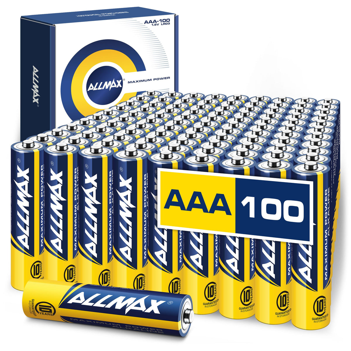Allmax AAA (LR03) Maximum Power Alkaline Batteries (12 Count) – 1.5V