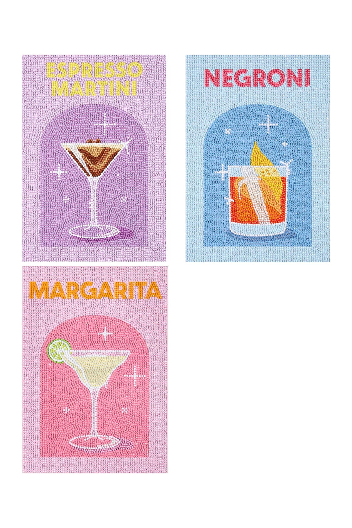 Dabble Diamond Painting Kits – Set of 3 Full Diamond Painting Kits for Adults with Canvas Frame, Crystal Diamond Art