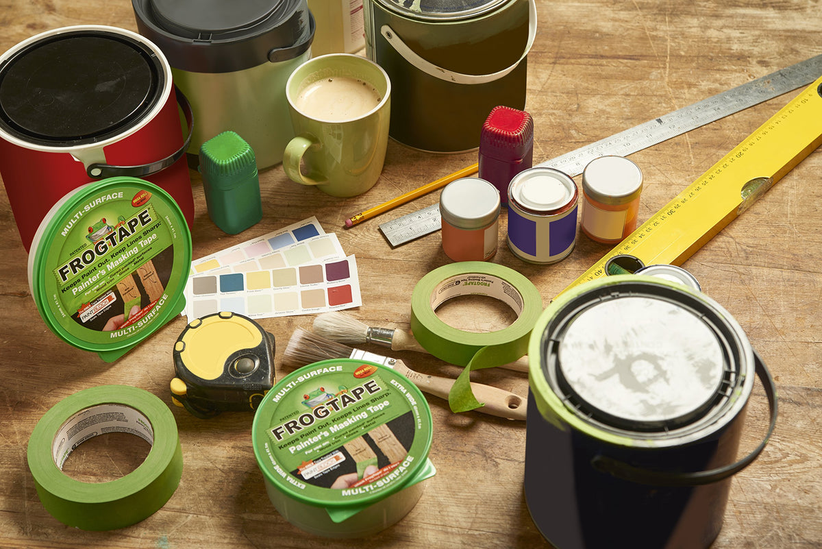 Frog Tape Green Multi Surface Painters Masking Tape, Indoor Painting and Decorating For Sharp Lines and No Paint Bleed 24mm x 55m