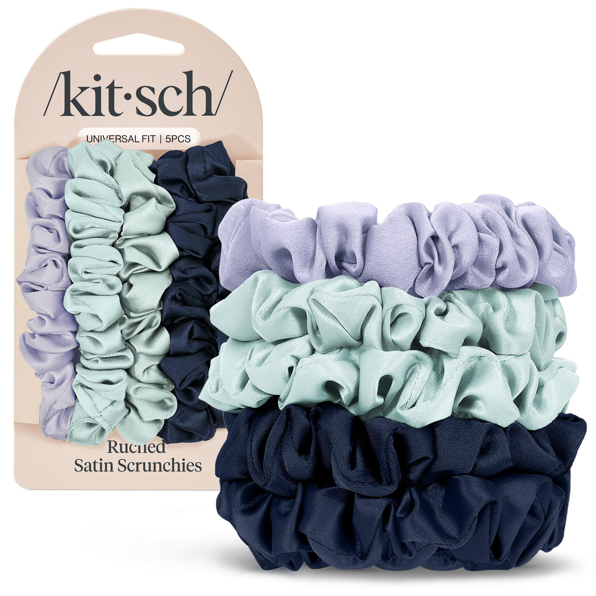Kitsch Satin Scrunchies for Women 3pcs - Garden Bouquet