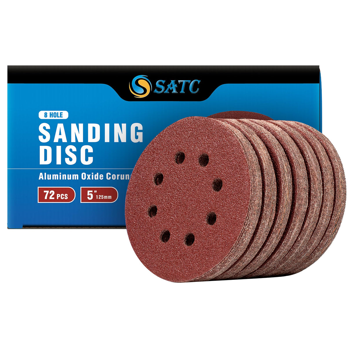 SATC Sanding Discs 150 Grit 110PCS Orbital Sander Discs 125mm Hook and Loop Round Orbital Sander Pads for Sanding