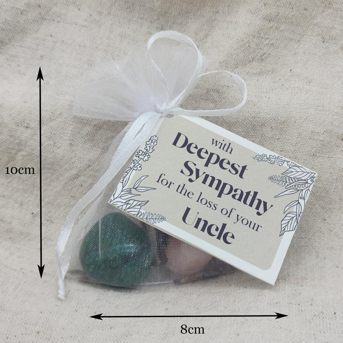 Loss of Nan - Deepest Sympathy gemstone gift bag with mini card