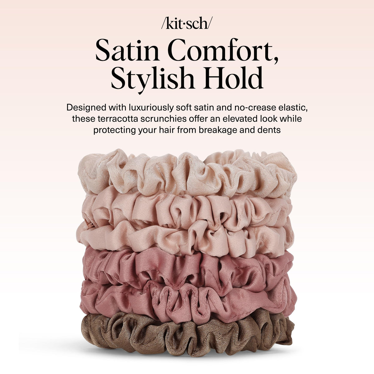 Kitsch Satin Scrunchies for Women 3pcs - Garden Bouquet
