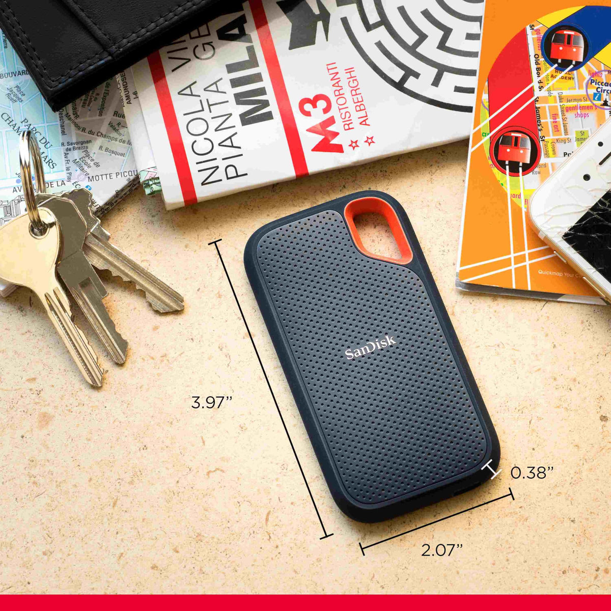 SanDisk Extreme Portable SSD 1TB - Up to 1050MB/s Read Speeds (Older Model)