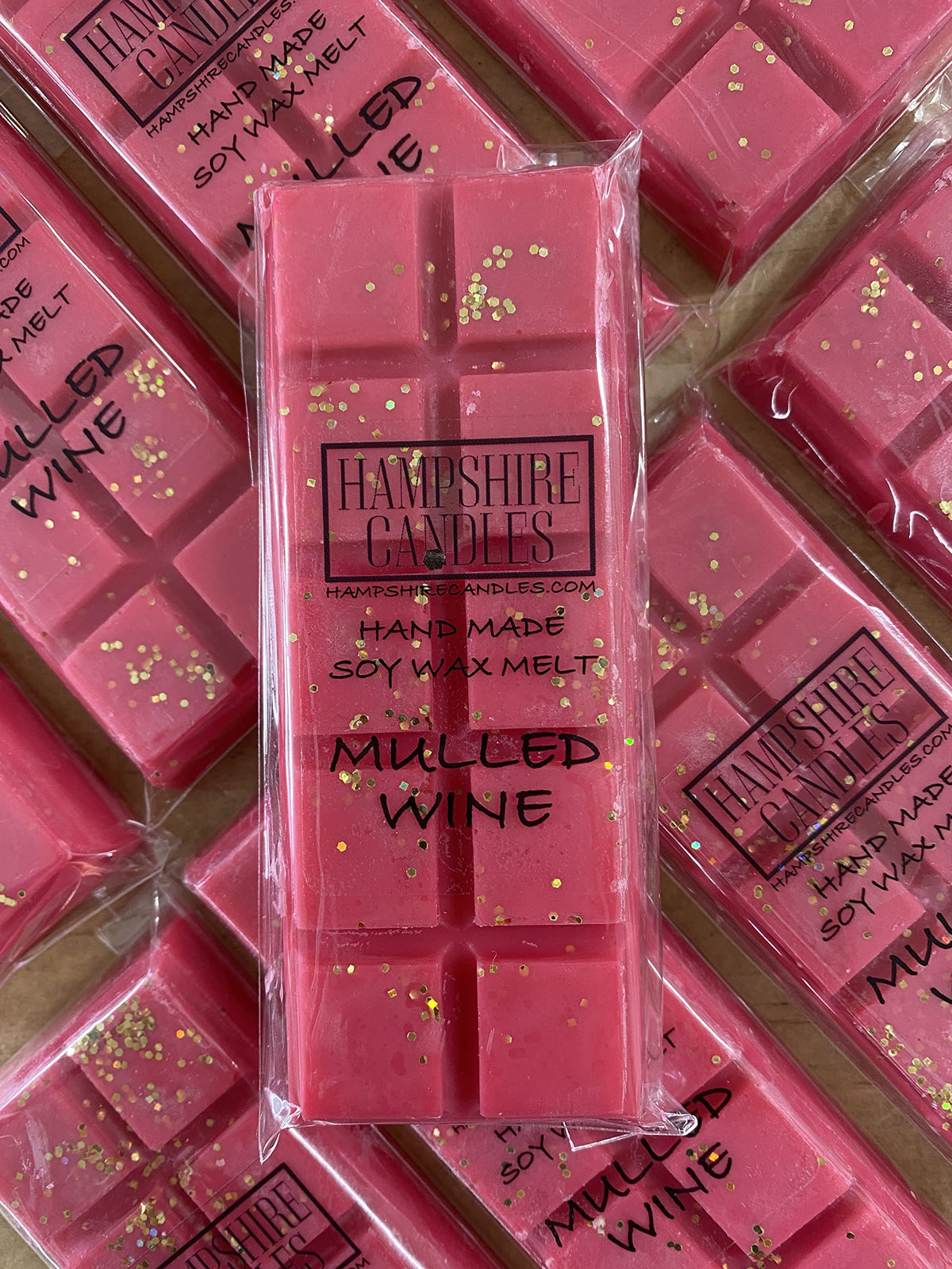 Mulled Wine Christmas Wax Melts | Highly Scented | Soy Wax, Cruelty & Vegan Free | Handmade (Approx. 50g) (2 Bars)