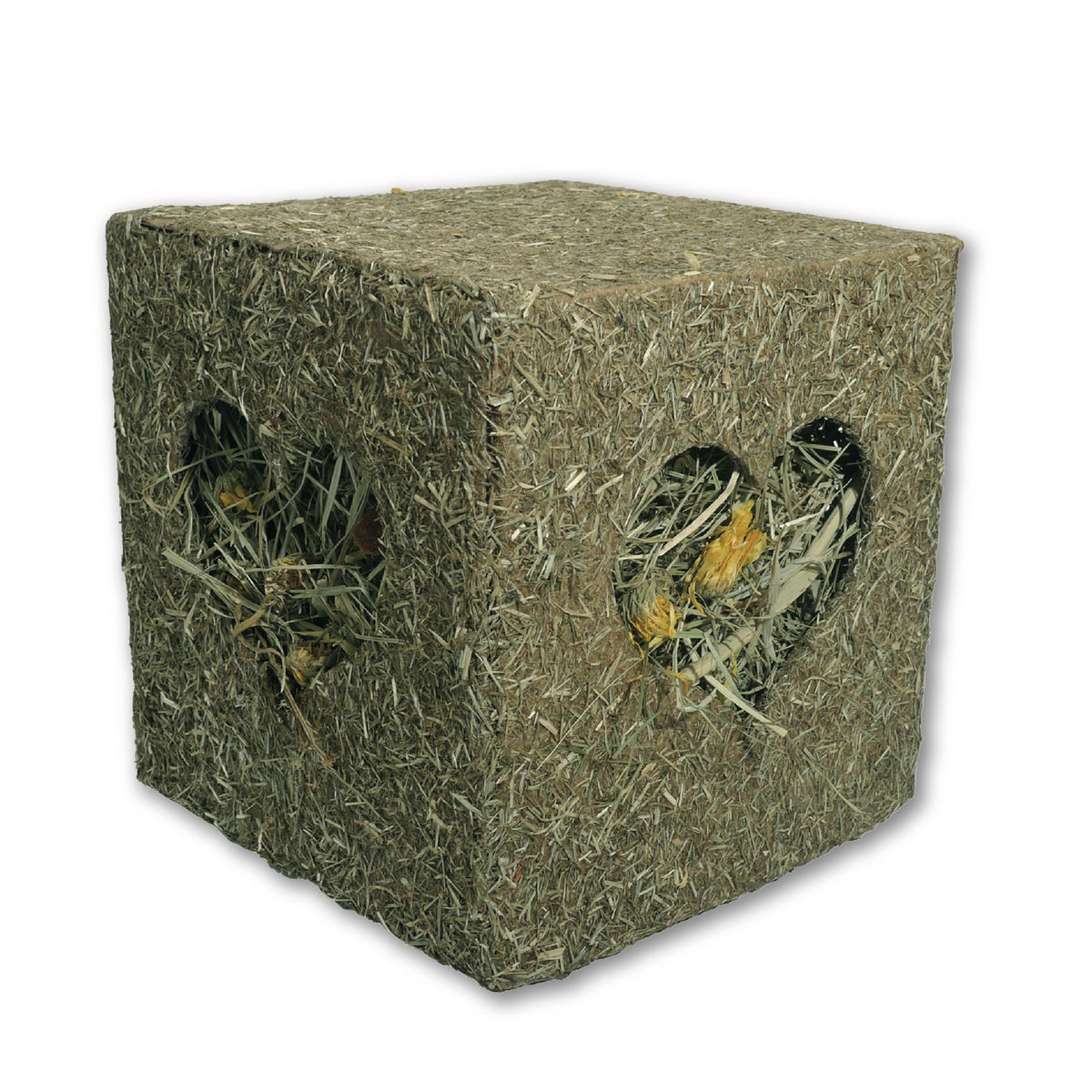 Rosewood Naturals I Love Hay Forage Cube, Small Animal Treat and Gnaw Toy for Rabbits, Guinea Pigs, Chinchillas, Degus, Hamsters, Gerbils, Mice and Rats - Medium (Pack of 2)