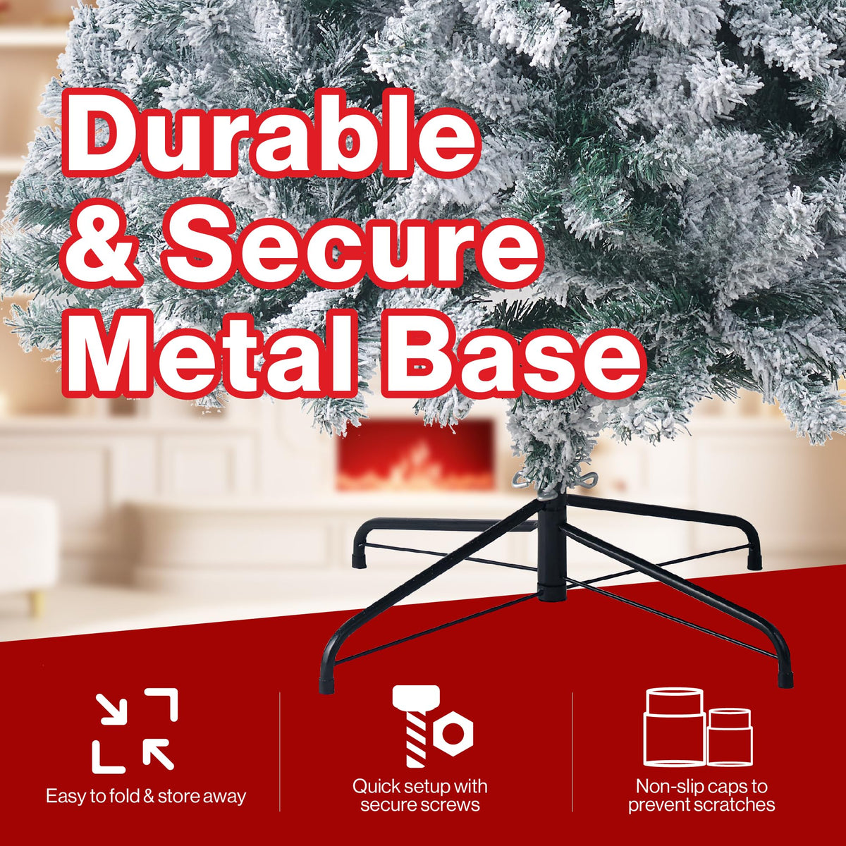 7ft Premium Christmas Tree 1432 Branch Tips Green Xmas Trees Bushy Artificial Christmas Tree Pine Tree with Metal Stand Easy to Assemble Realistic Spruce Branches Christmas Tree for Indoor and Outdoor