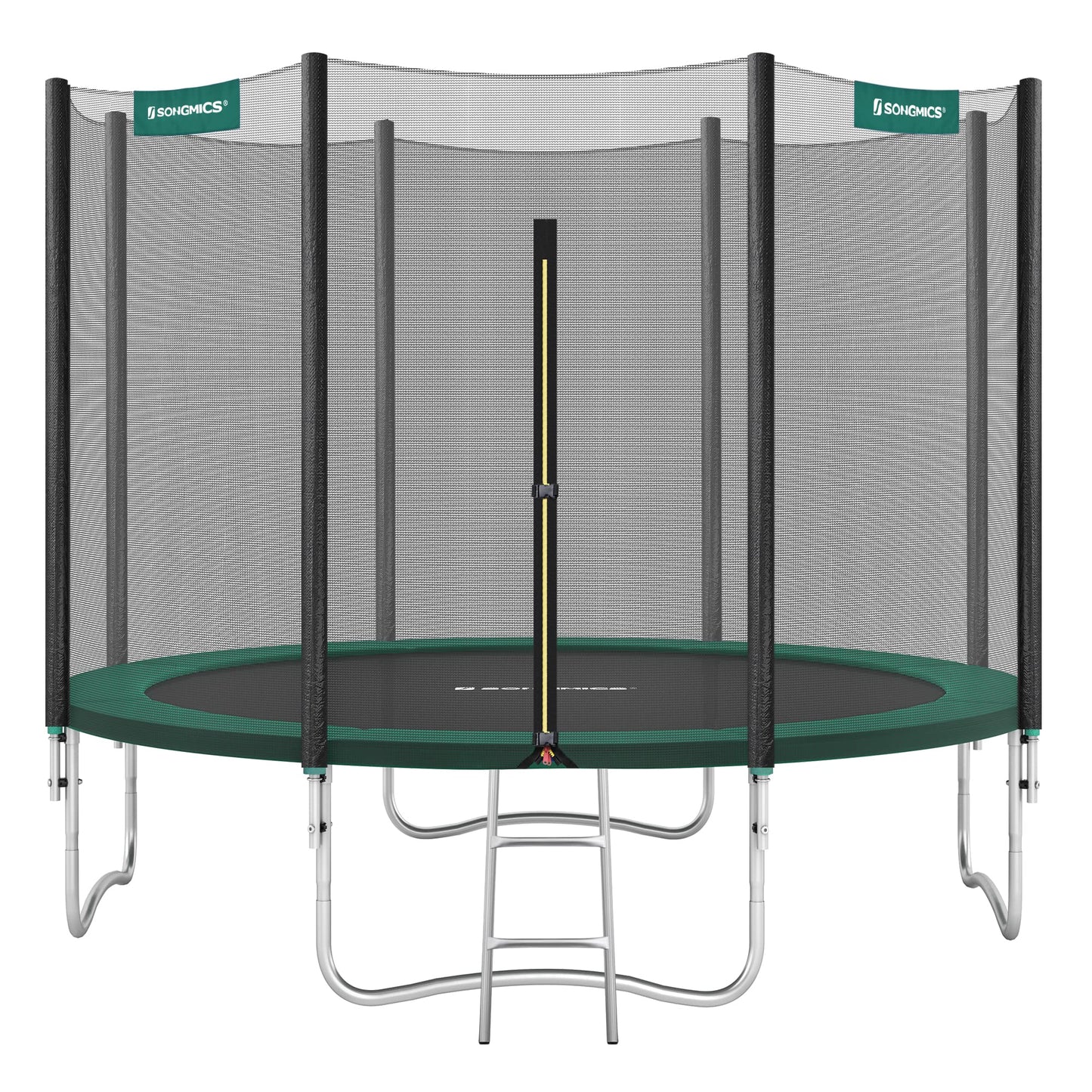 SONGMICS 10ft Children's Outdoor Trampoline with Safety Net & Ladder — Max 100 kg | 2-Year Warranty