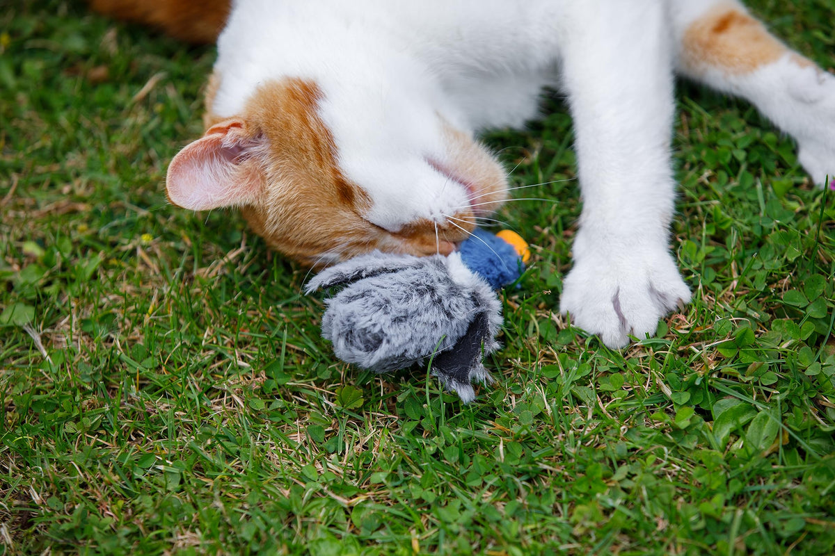 Petface Catkins Dudley Duck Plush Cat Toy, Filled with Catnip (Pack of 1)