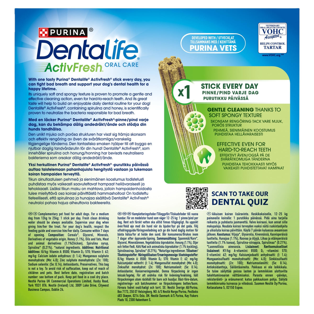 DENTALIFE Dental Chicken Cat Treats 40g (Pack of 8)