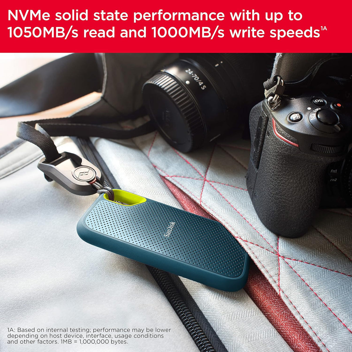 SanDisk Extreme Portable SSD 2TB - Up to 1050MB/s Read Speeds (Older Model)