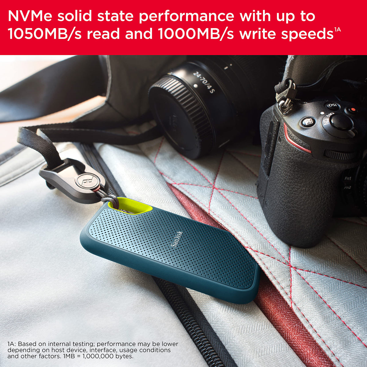 SanDisk Extreme Portable SSD 1TB - Up to 1050MB/s Read Speeds (Older Model)
