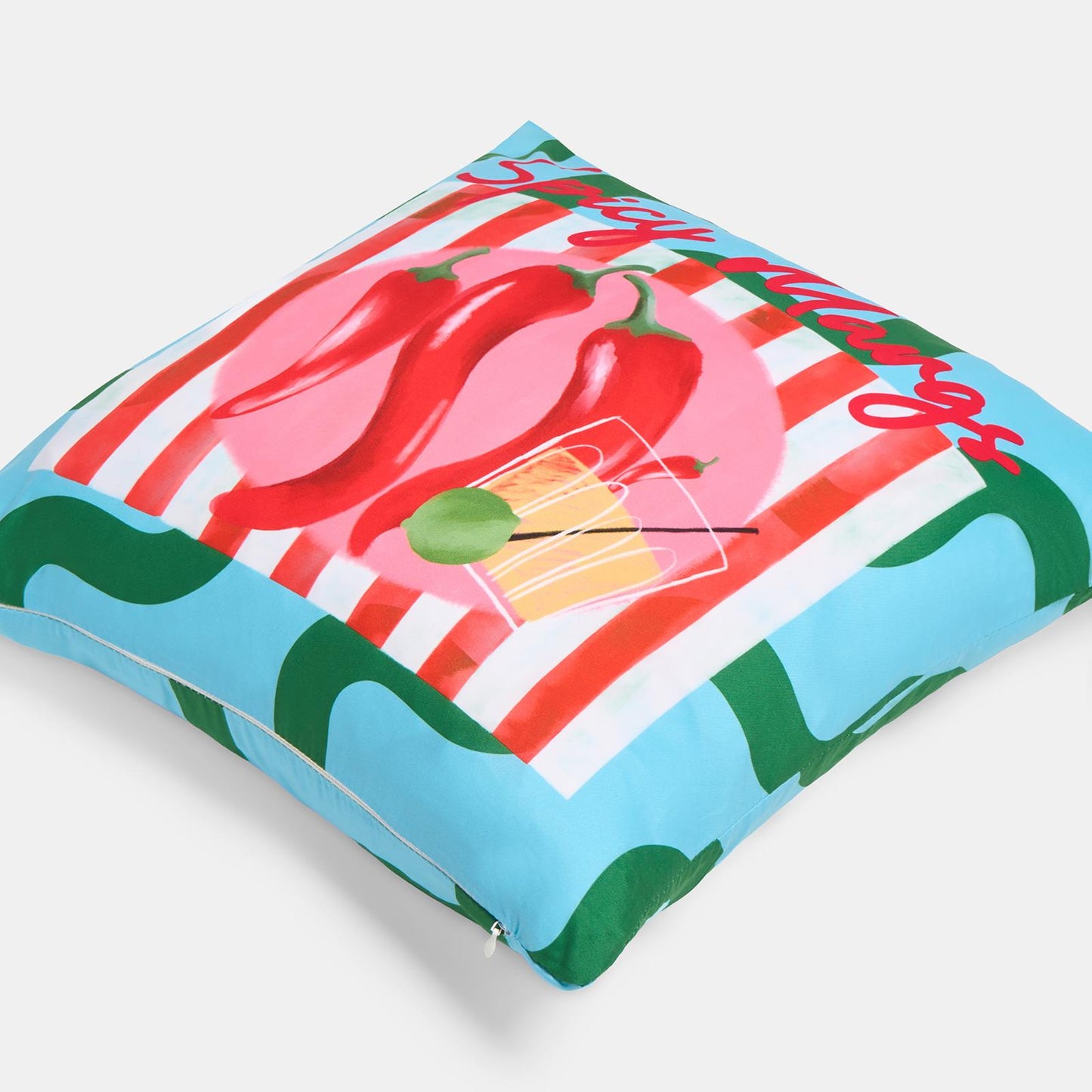 OHS Fun Print Garden Cushion Covers 2 Pack Water Resistant Outdoor Indoor