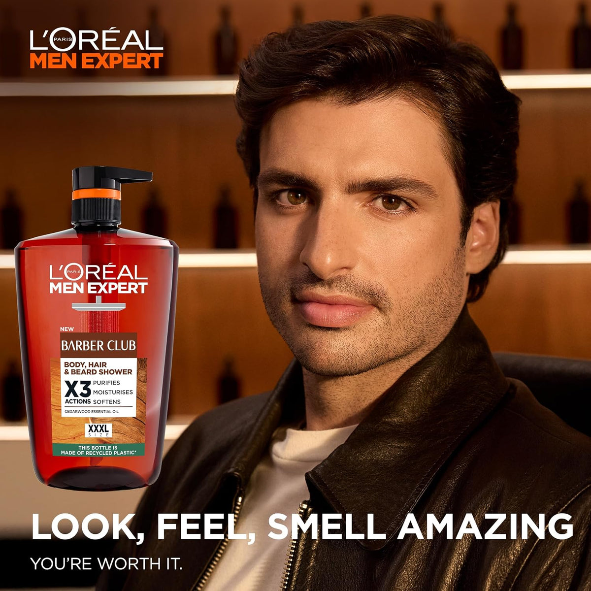 L'Oréal Paris Men Expert Shower Gel Barber Club Body Wash XXXL 1L Pump