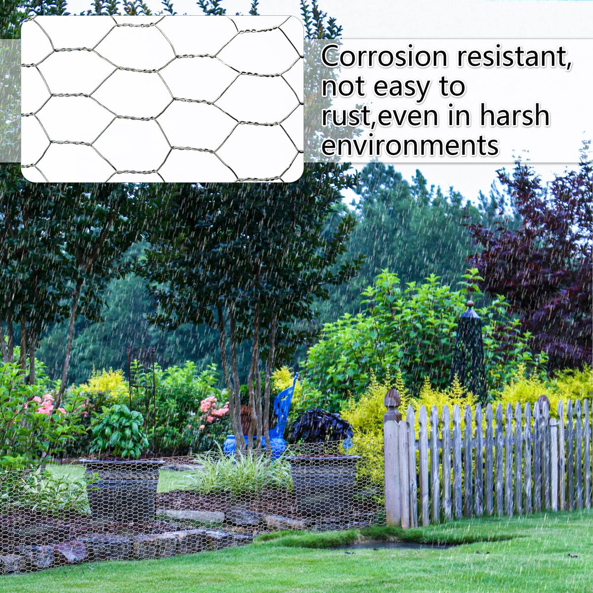 Chicken Wire,16M Wire Mesh Roll,Chicken Wire Mesh for Pet Rabbit Chicken Fencing