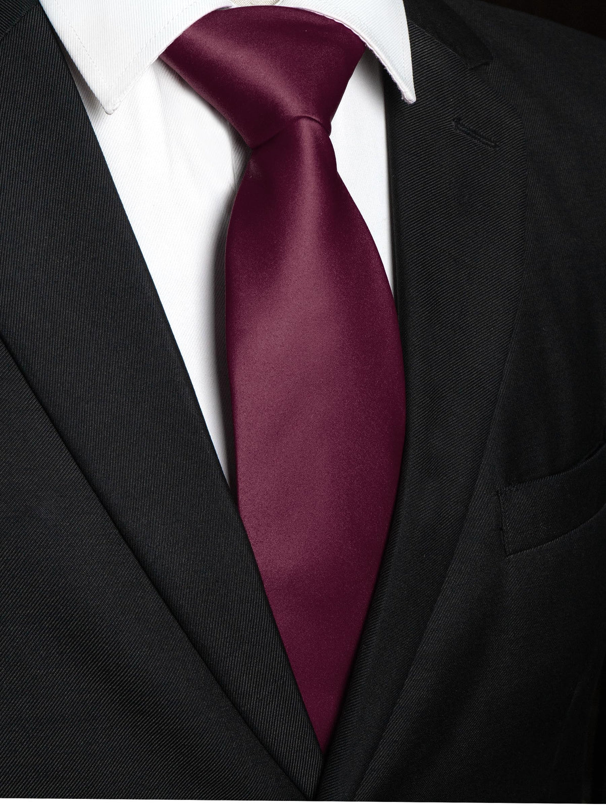 RBOCOTT Solid Color Tie Mens Necktie for Business and Wedding Party