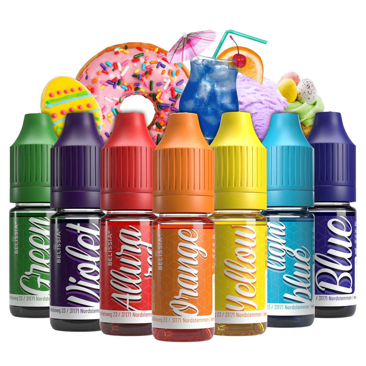 Belissia Liquid Food Colouring Rosa 10ml for Cooking and Baking