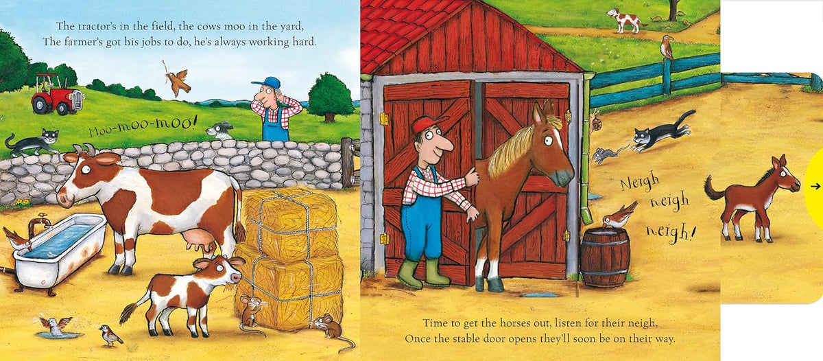 On the Farm: A push pull slide board book for toddlers, from the illustrator of The Gruffalo (Campbell Axel Scheffler, 5)