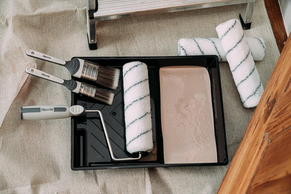 Harris Seriously Good Walls & Ceilings Decorating Kit, 7 Pieces, Roller, Brushes, Tray