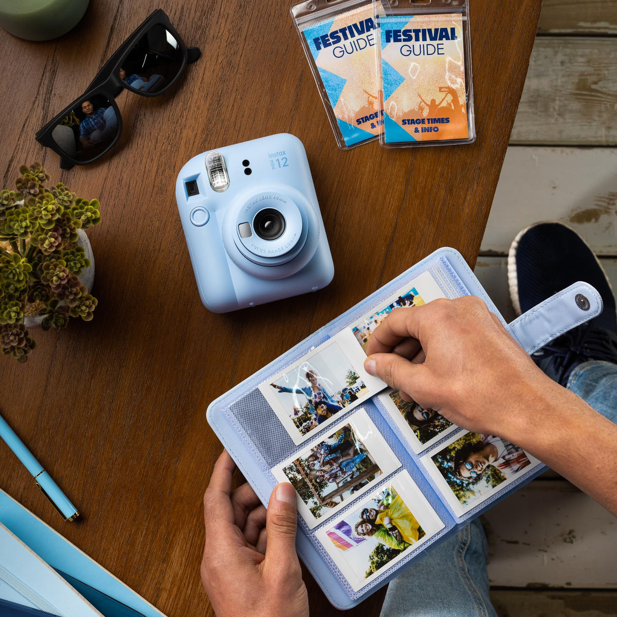 instax mini 12 camera, Clay White