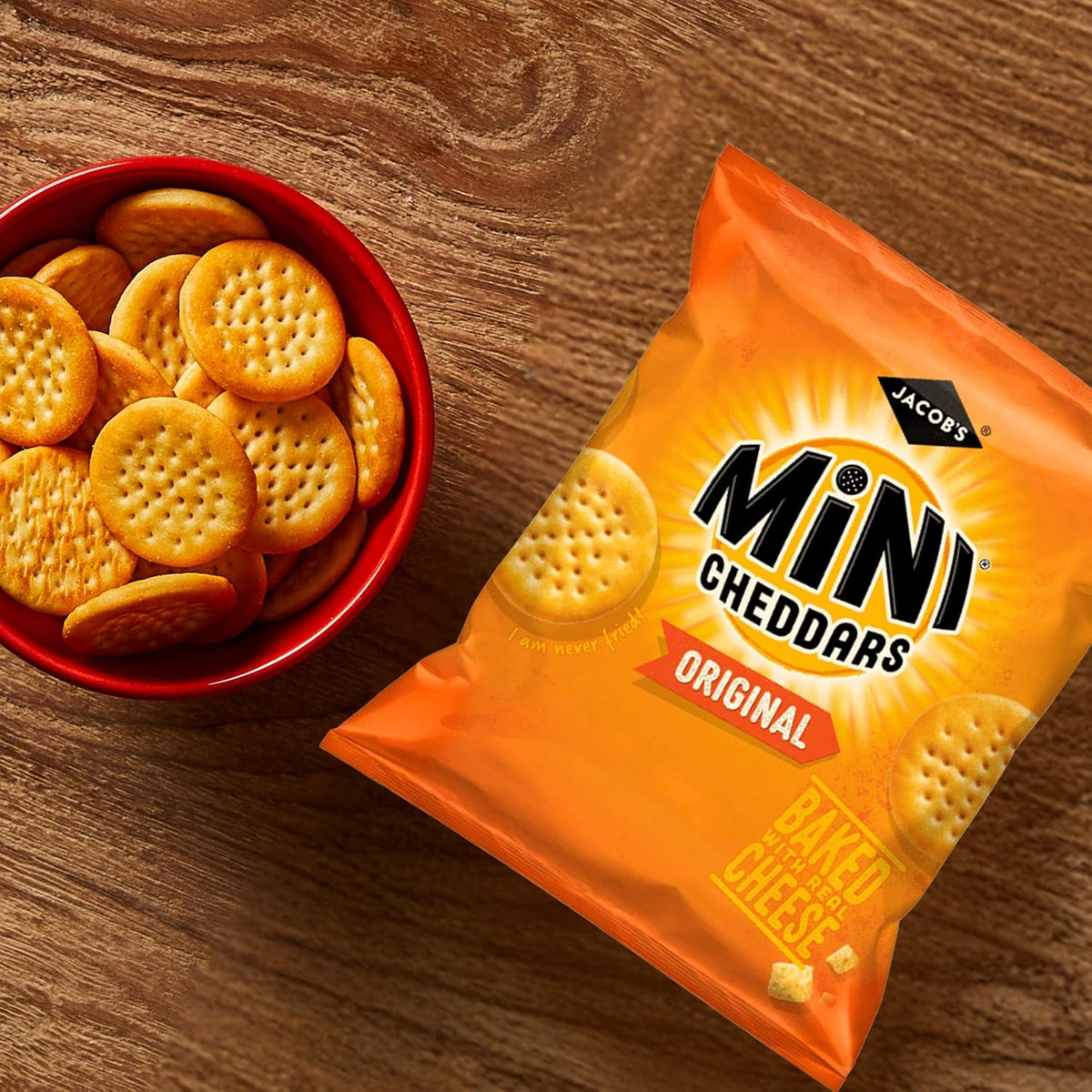 JACOB'S Mini Cheddars Original Multipack, 12 x 23 g Bags Per Pack