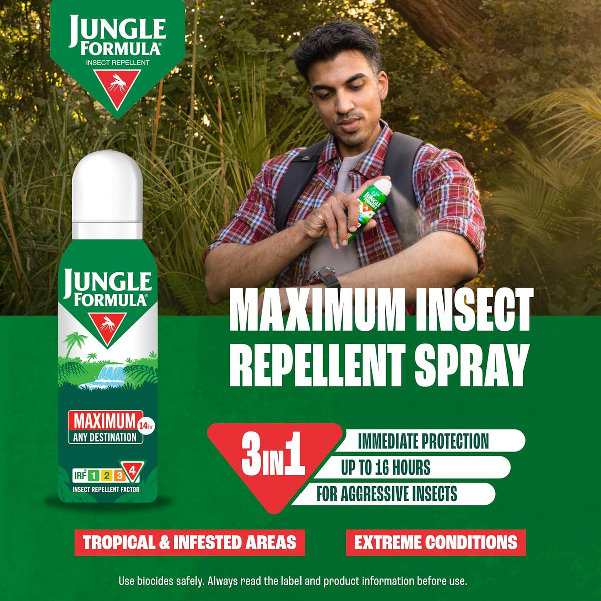 Jungle Formula Maximum 50% DEET Insect Repellent Aerosol 125ml