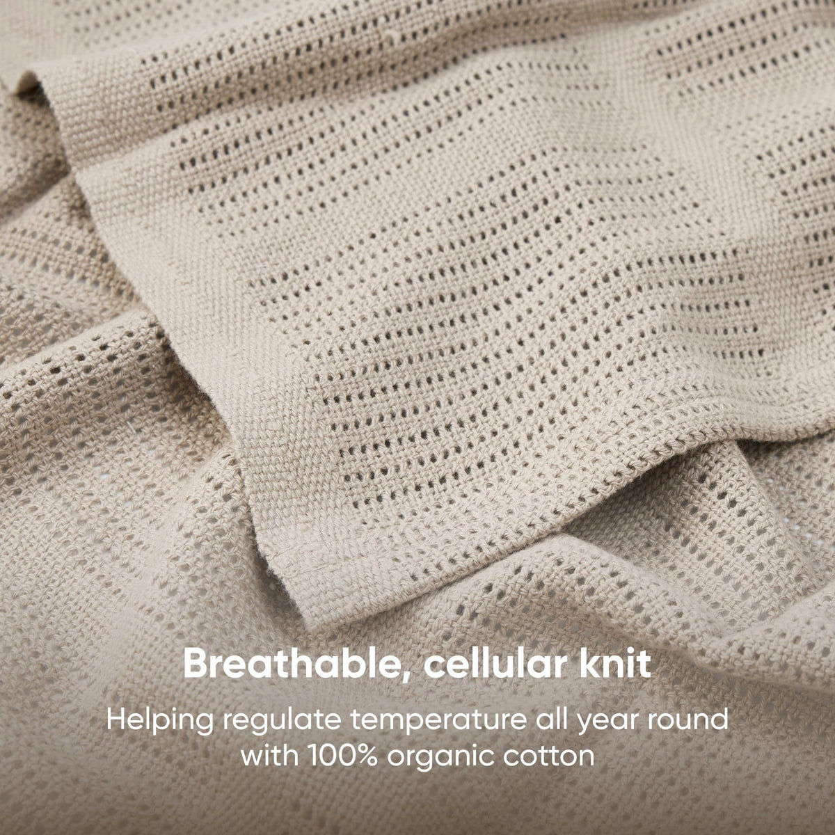 Bloomsbury Mill - Cellular Blankets Baby - 100% Organic Cotton - 2 Pack - Cloud - White - Newborn Essentials - Soft Breathable Baby Blankets for Pram, Cot, Moses Basket - 75x95cm