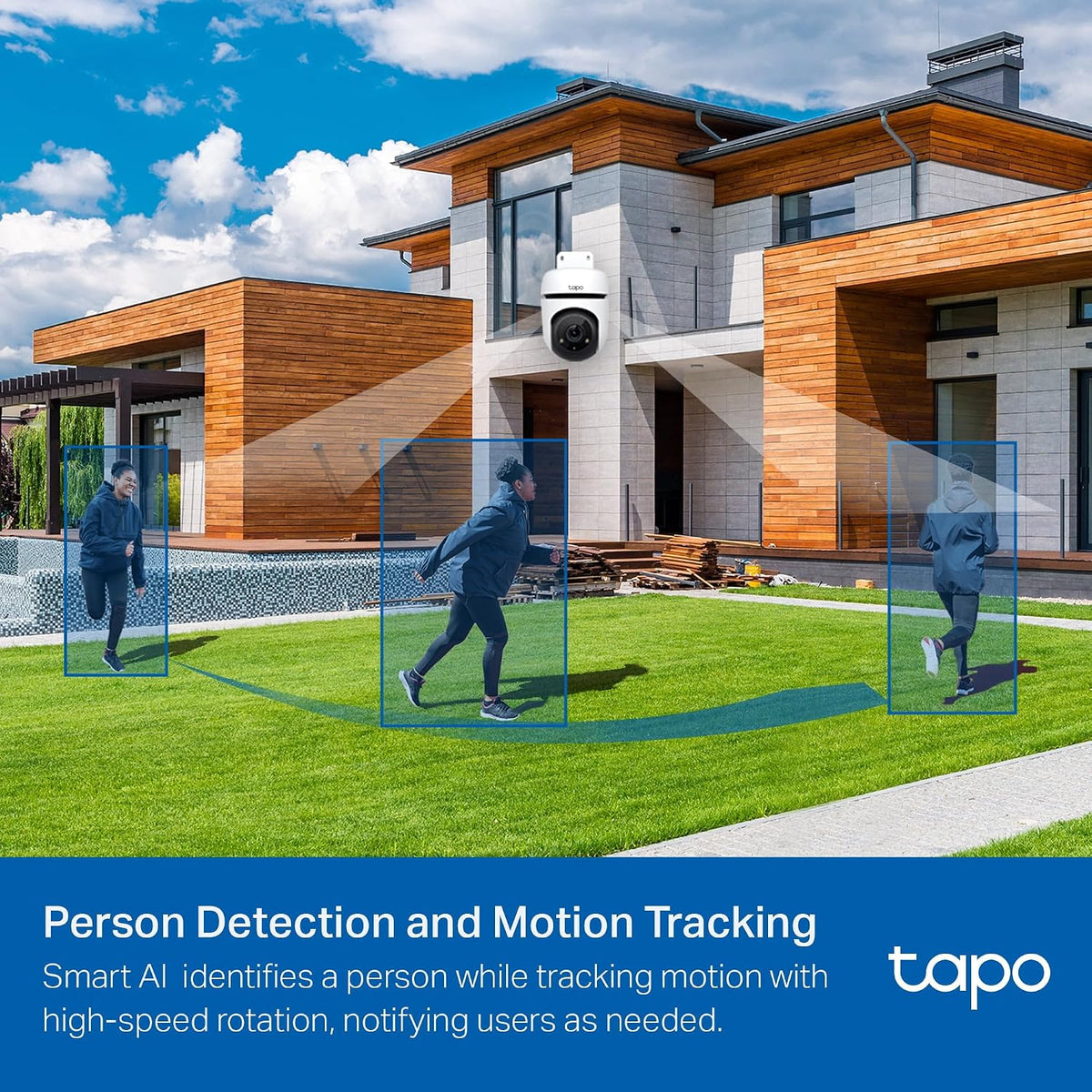 Tapo TP-Link C500 Outdoor Wi-Fi Security Camera, 360° FHD 1080P with Night Vision, Two-Way Audio, Cloud Video Recording, Works with Alexa