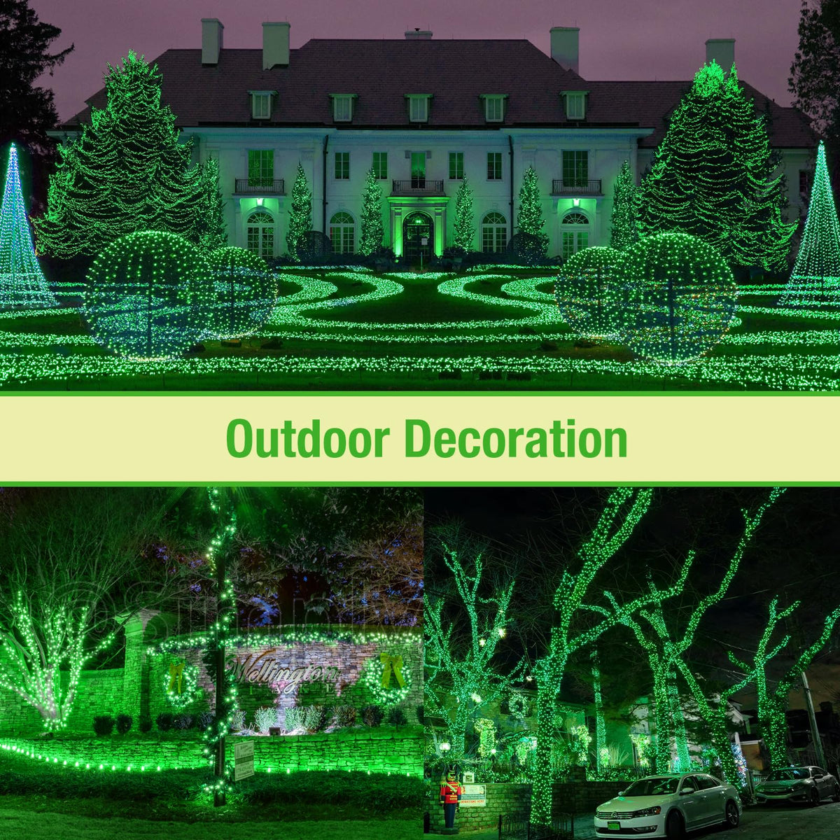 btfarm 2 Pack Solar String Lights Outdoor Garden, 15M/50FT 150 LED