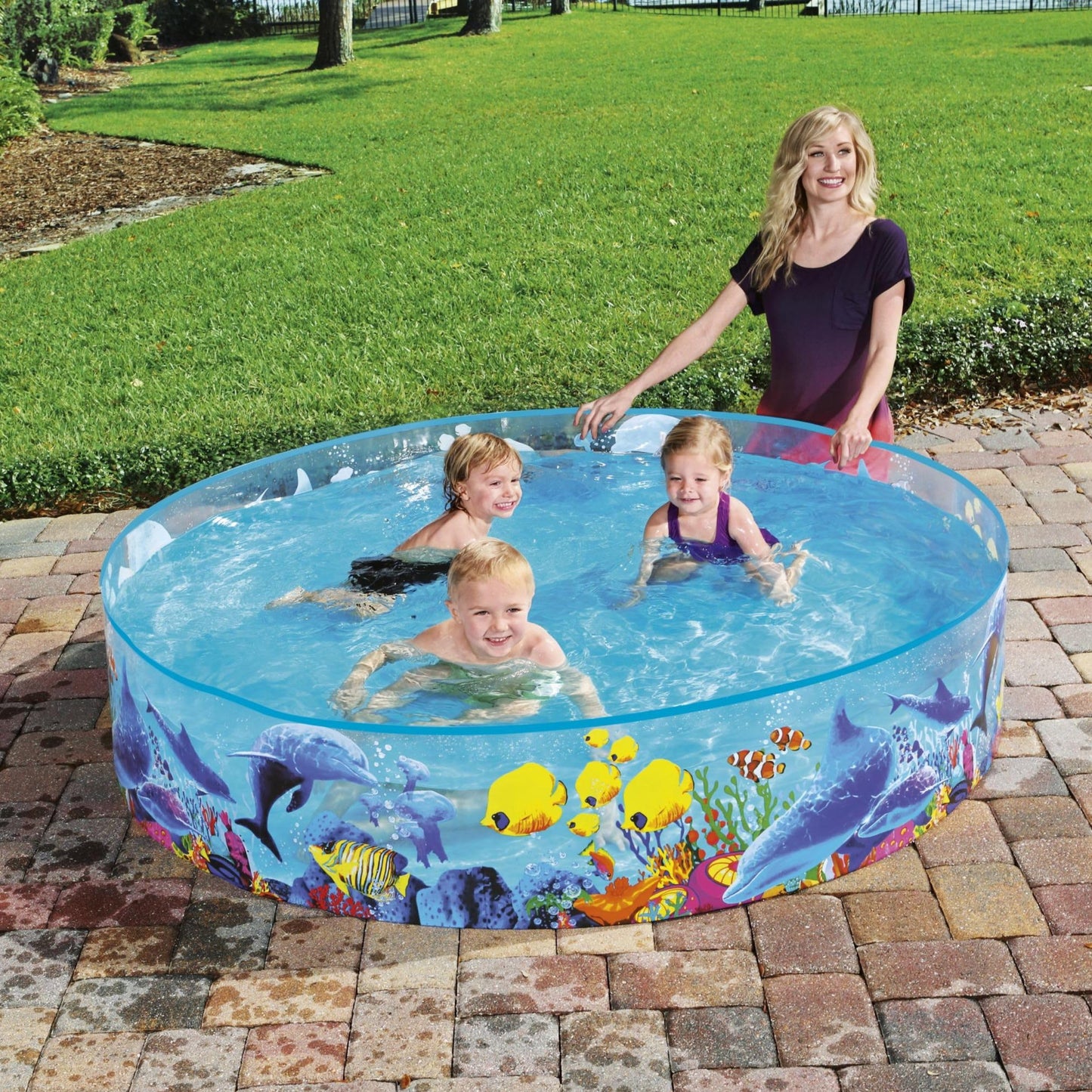 Bestway Sea Creature Kids Paddling Pool — 48 inch Round, 219 Litres | Toddlers & Children