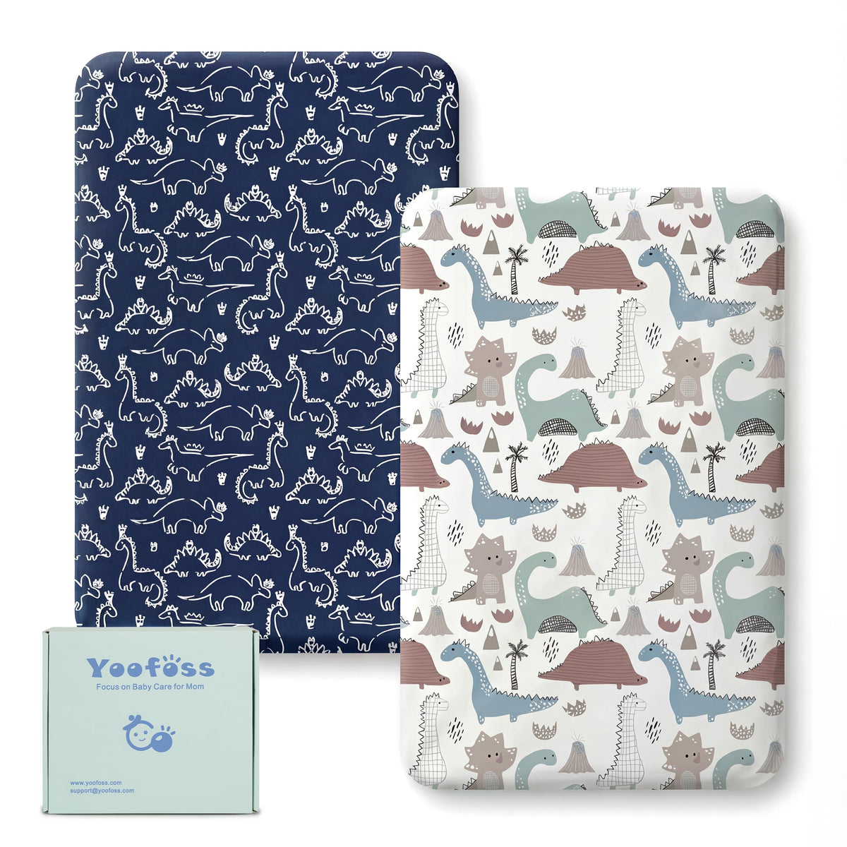 Yoofoss Moses Basket Sheets 41 x 84 cm, Fitted Soft & Breathable Microfiber Pram Sheet for Newborn Baby Boy and Girl, Crib Bassinet Mattress Protector Snuzpod Bedside 2 Pack