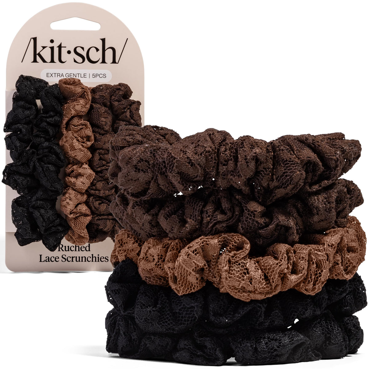 Kitsch Satin Scrunchies for Women 3pcs - Garden Bouquet