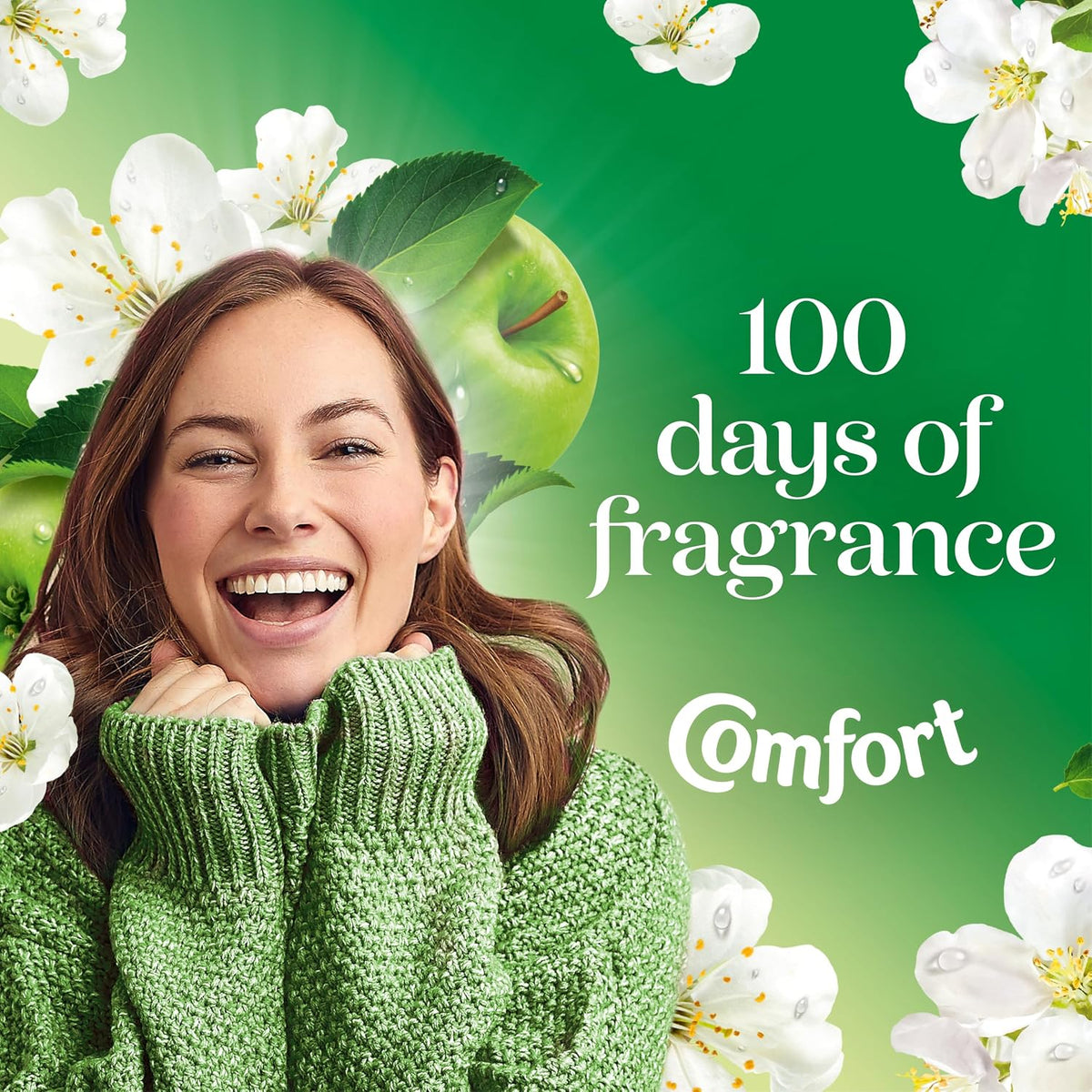 Comfort Perfume Creations Apple Blossom Fabric Conditioner Softener with Motion-Activated Fragrance Technology 100 Days of Freshness 48 washes (1.44 L)