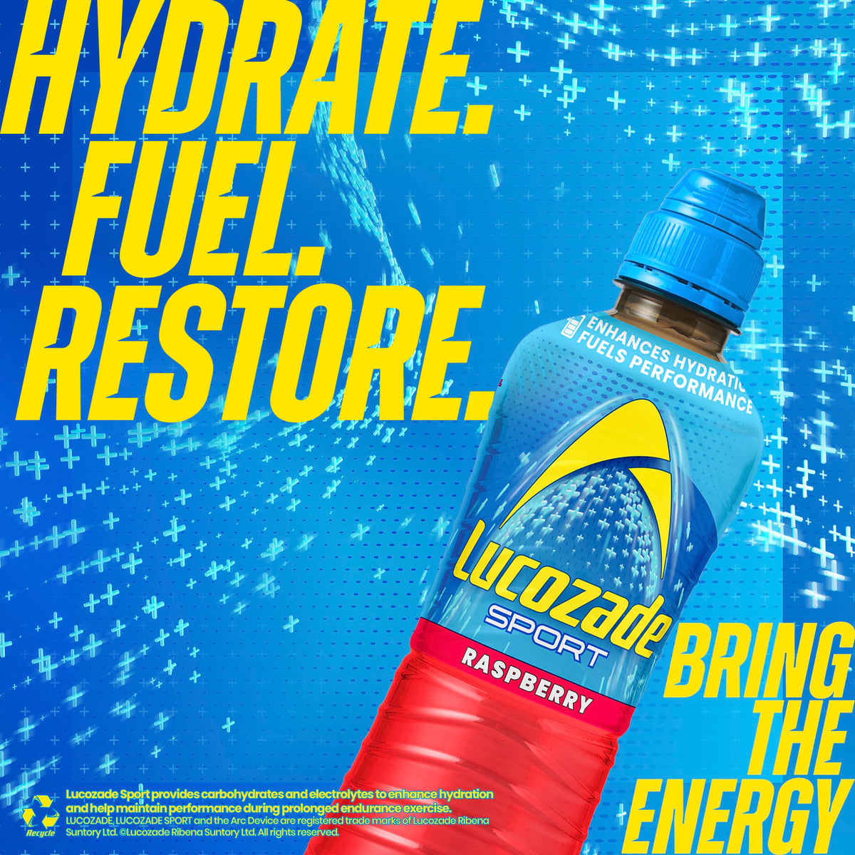 Lucozade Sport Orange Sports Drink, 4 x 500ml
