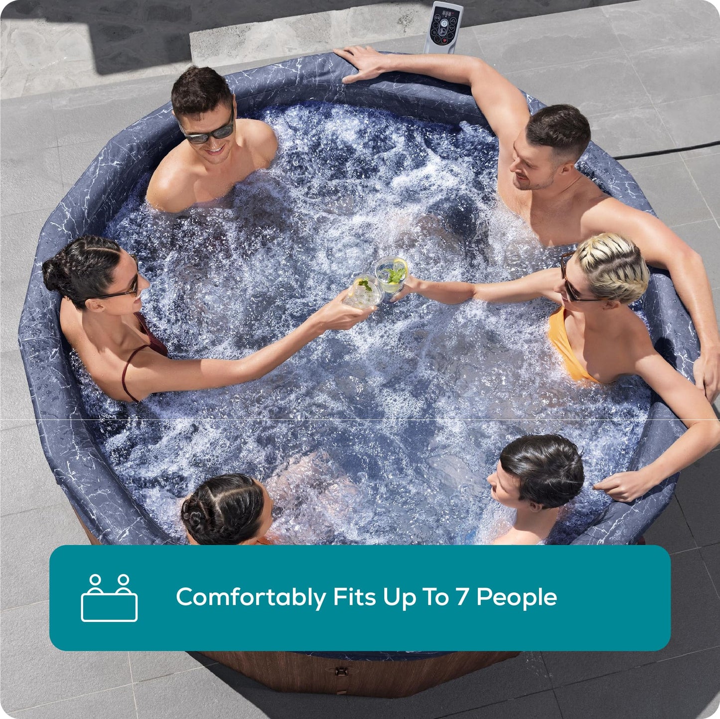 Lay-Z-Spa Helsinki Smart AirJet Plus Inflatable Hot Tub with App Control 5-7 person