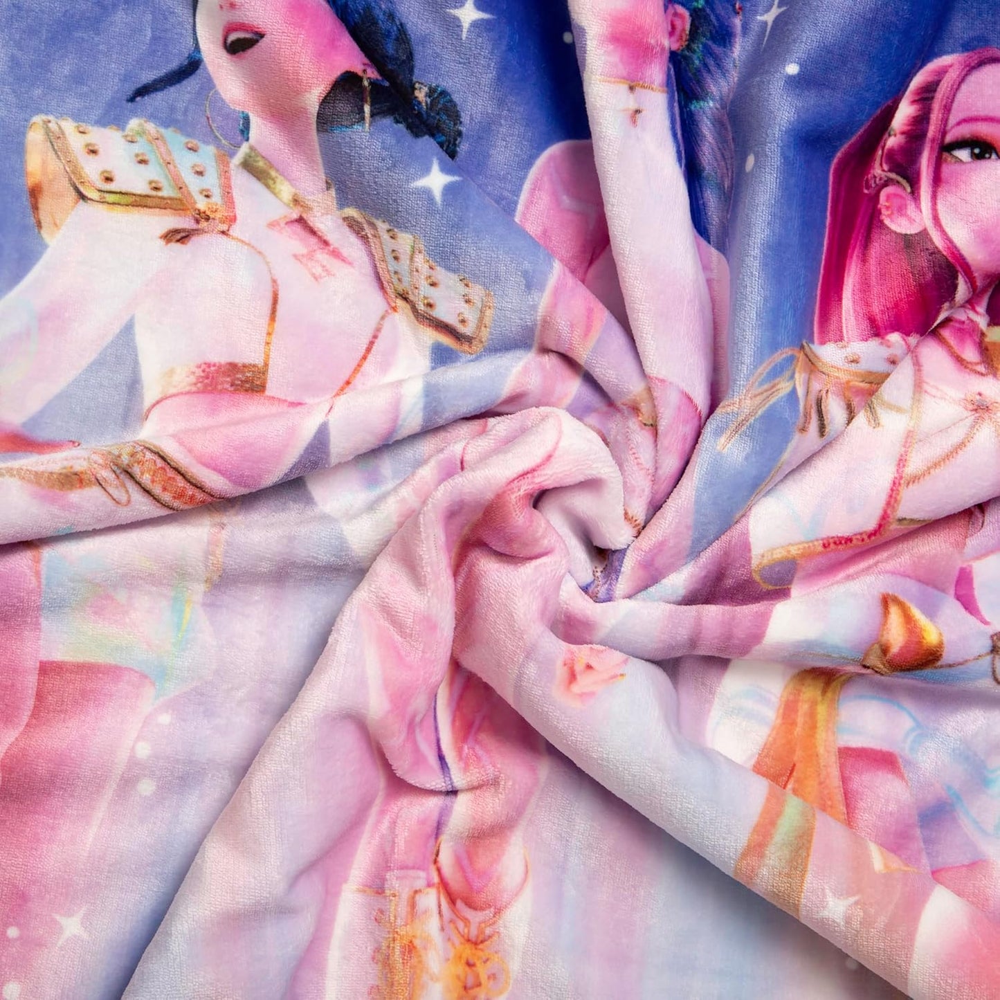 K Pop Demon Hunters Officially Licenced Fleece Blanket | Super Soft Warm Fleece With Sherpa Back | Purple Celestial Design | Perfect For Home, Sleepovers & Camping | 120 x 150 cm